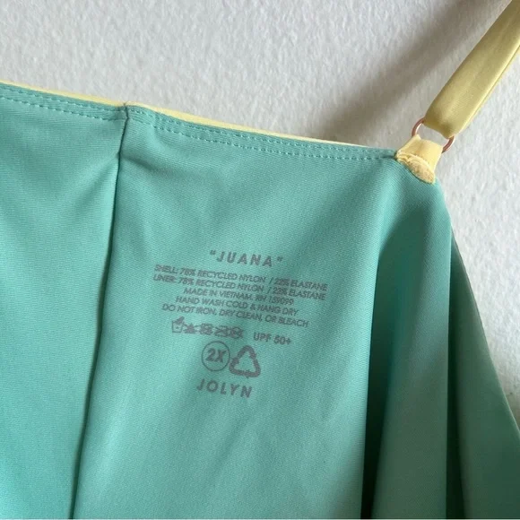 NWT Jolyn Sz 2X Juana Yellow Pismo One Piece Swimsuit - Picture 7 of 9